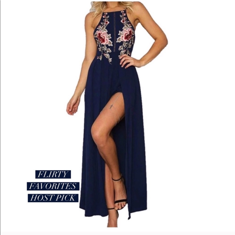 Floral Open Front Dress